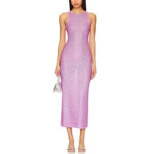 Lovers And Friends Sequined Purple Hollis Midi Dress Size XS